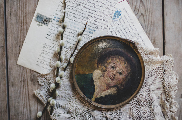 Framed Vintage French Portrait
