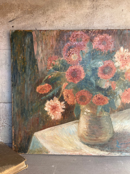 Large Floral Oil Painting
