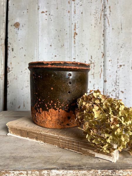 French Rare Rustic Earthenware Faiselle Cheese Mould