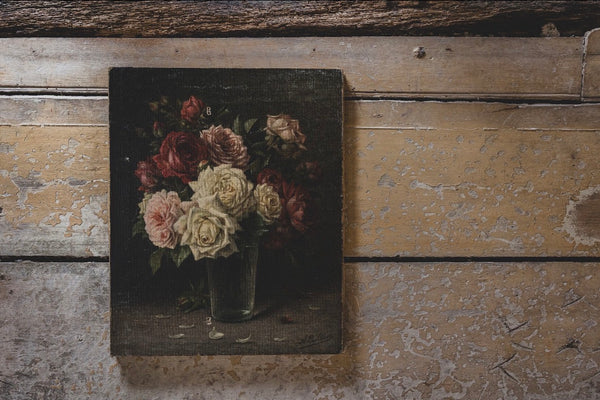 Floral Oil Painting on Canvas