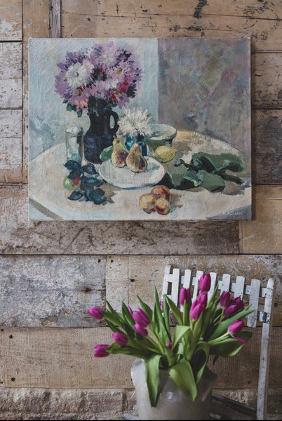 Large French Floral Paintng