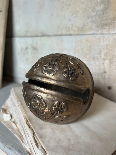 Large Antique 18th Century Floral Bell