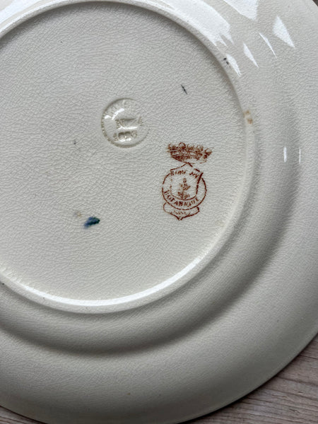 Brown Vintage Floral Plate