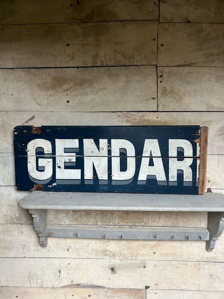 Vintage French Police Sign