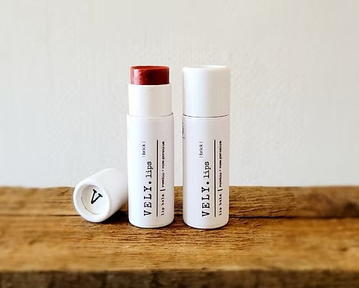 Rosehip and Rose Geranium Natural Vegan Tinted Lip Balm "Brick"