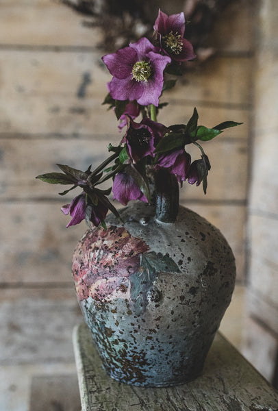 Vintage French Floral Earthenware
