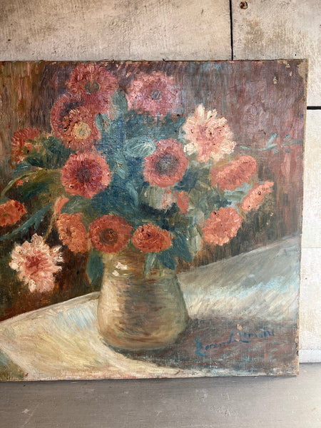 Large Floral Oil Painting