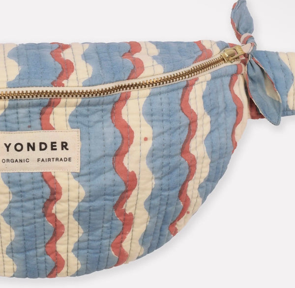 Cotton Quilted Bum Bag, Sky Blue