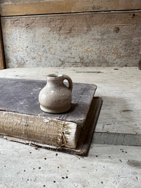 Vintage Stoneware Mini Bottle