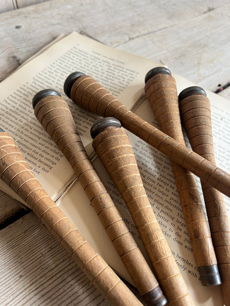 Large Vintage Wooden Bobbins