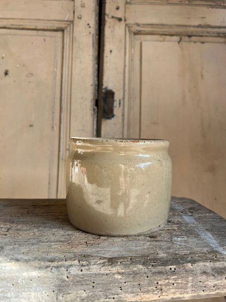 Antique Simple French Stoneware Pot
