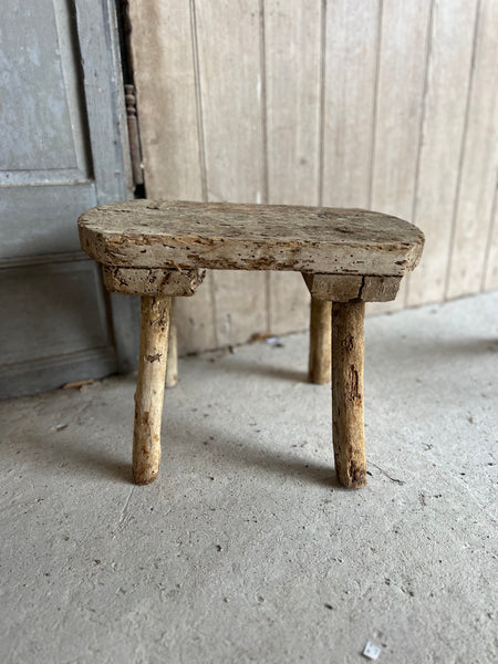 Little Vintage Rustic French Stool