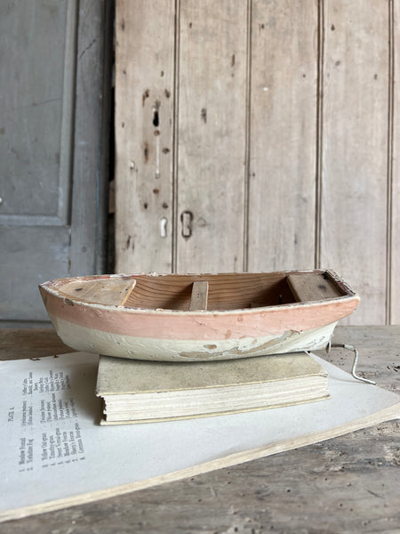 Sweet Pink Wooden Rustic Boat