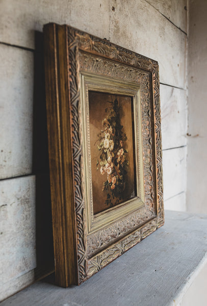 French Antique Framed Floral