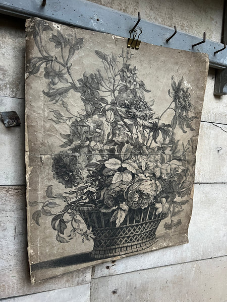 Beautiful Rustic Floral Plate
