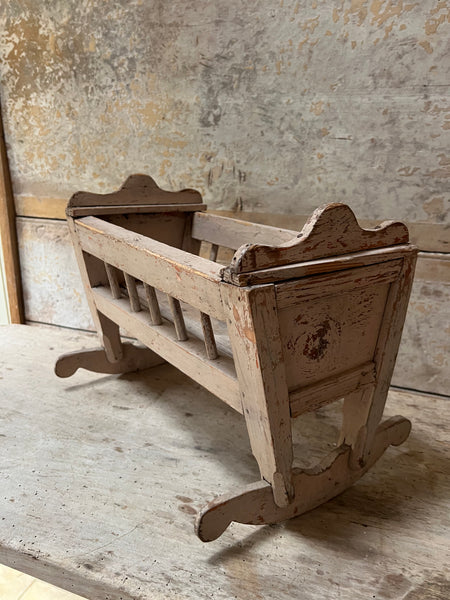Beautiful Chippy Paint Antique Cot