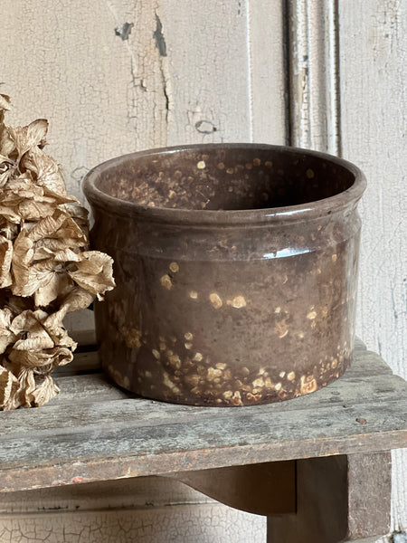 French Crazed Wide Jar