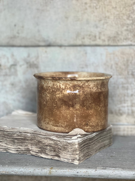 Chunky Buttery Antique Confiture Pot