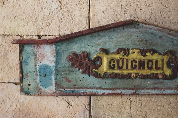 Vintage French Puppet Show Sign