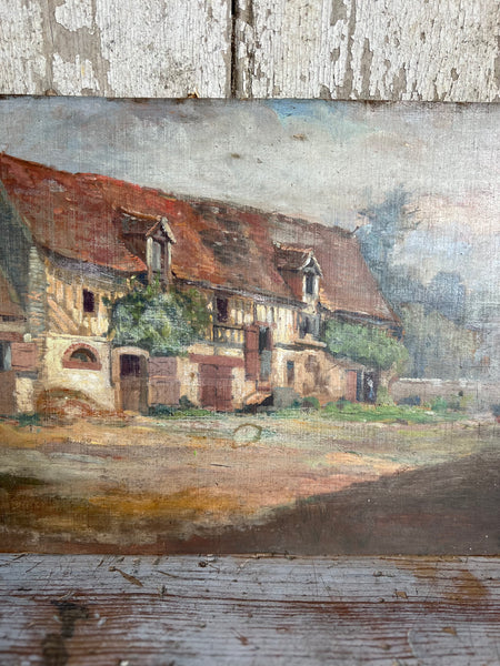 French Farmhouse Oil on Board