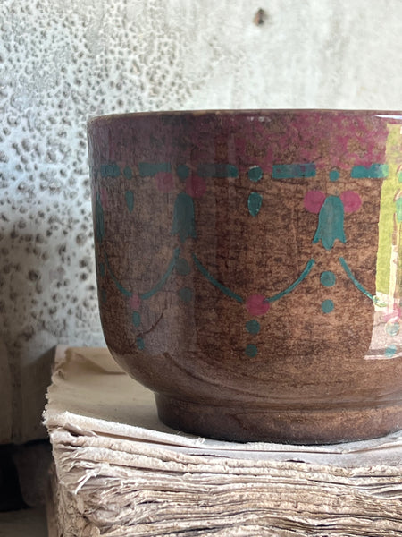 Floral Rustic Crazed Cup