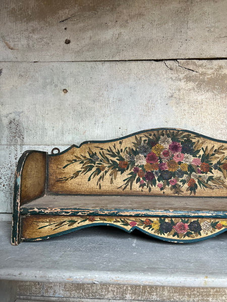 Antique hand painted shelf