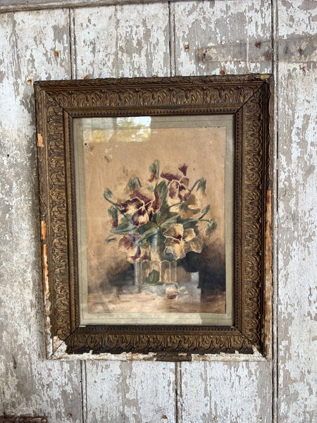 Stunning Vintage Framed Watercolour Painting