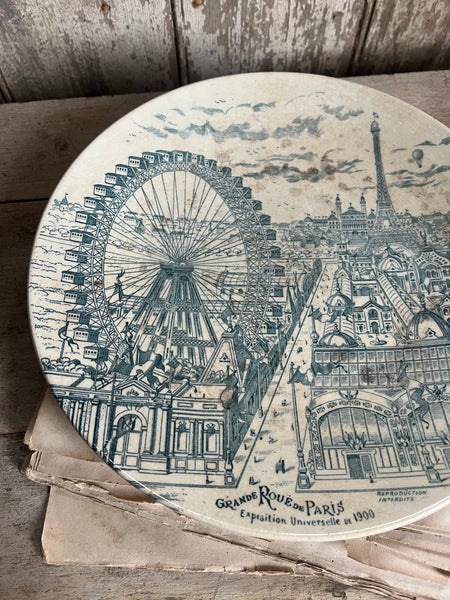 Antique Paris Crazed Plate