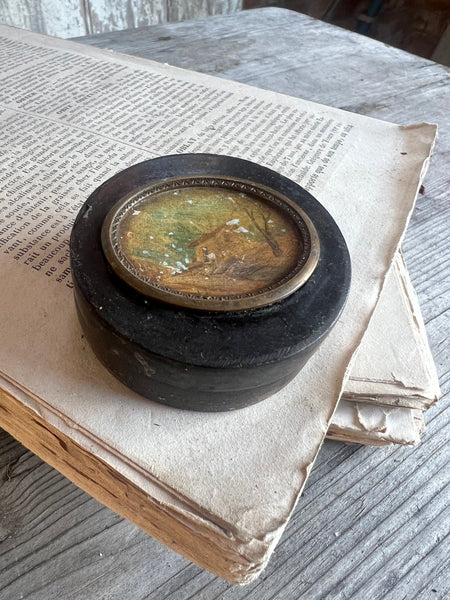 Vintage French Handpainted Trinket Box