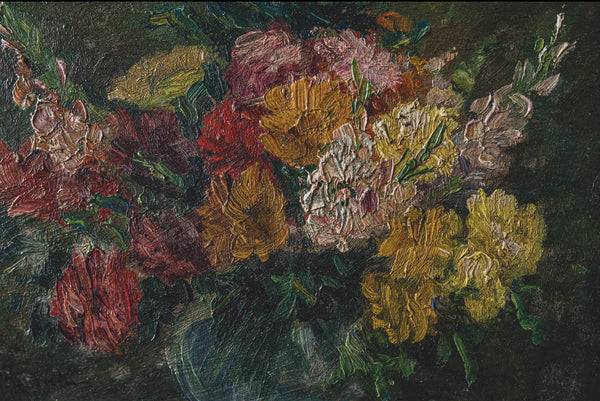 Beautiful French Floral Oil on Board