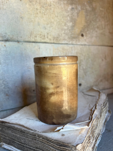 Small Buttery Antique Confiture Pot