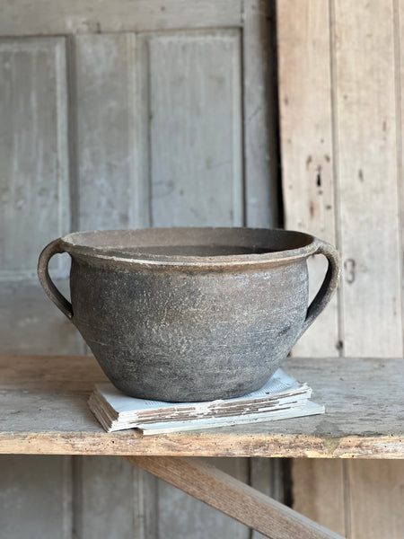 Huge Handled French Vintage Pot