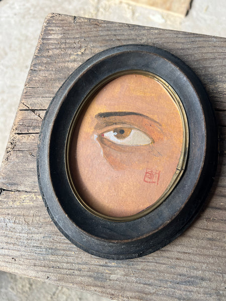 Antique Small French Eye Painting