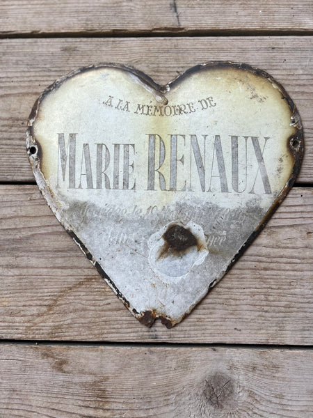 Vintage French Rustic Memorial Heart