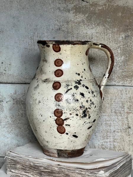 Antique Stunning Spotted Pot