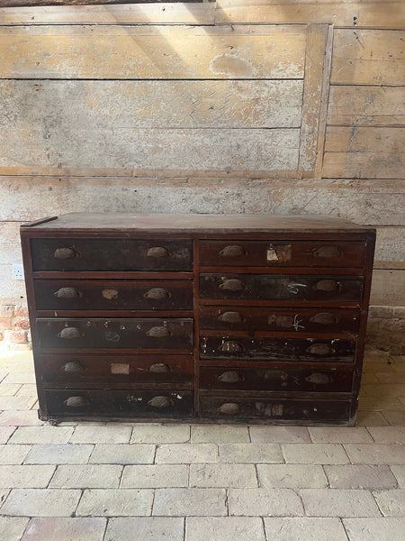 Antique Bank of Drawers