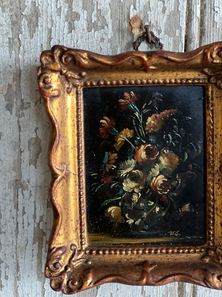 Small Framed French Vintage Floral