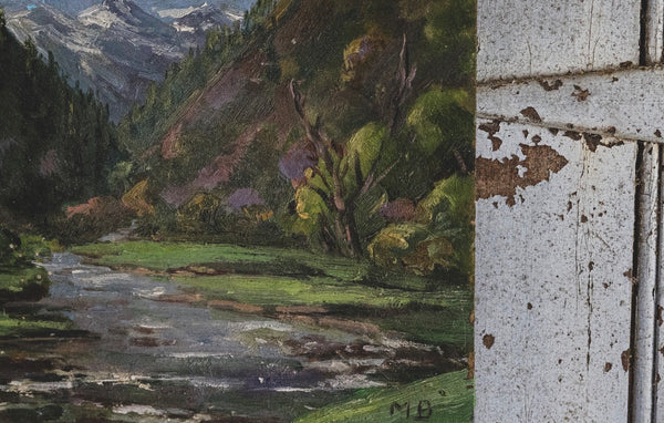 French Landscape Oil on Board