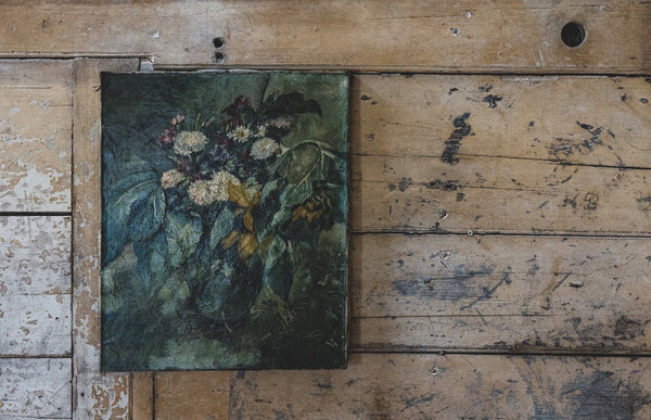 Dark Floral Oil on Canvas