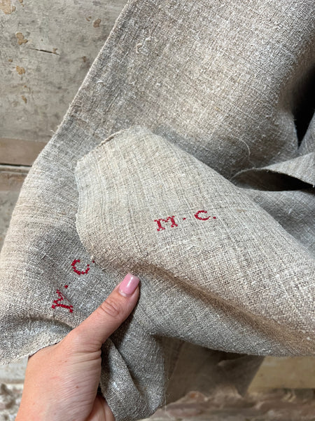 Vintage Thick French Linen