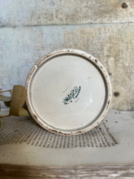 Small French Creil Et Montereau Antique Pot