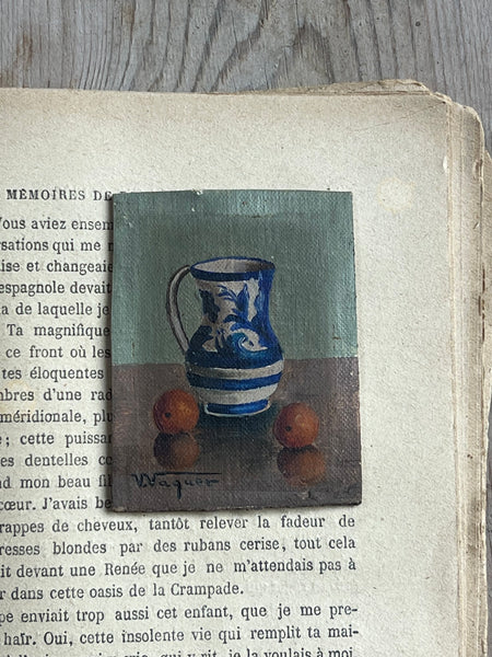 Miniature French Oil Painting