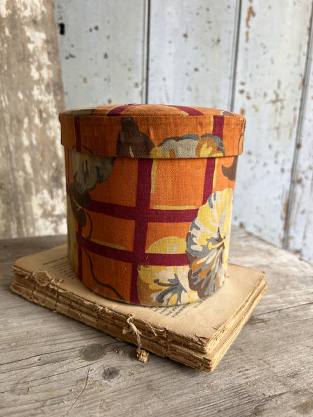 French Vintage Floral Fabric Box