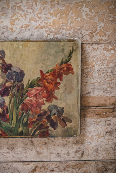 Antique Floral on Canvas