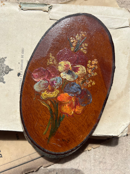Sweet Vintage Pansy Painting