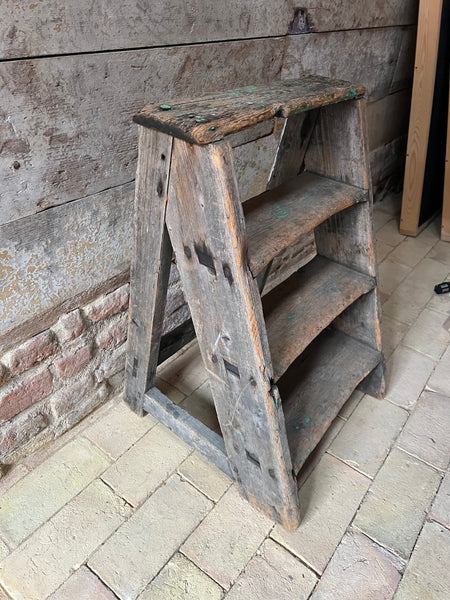 Large Vintage Rustic French Steps