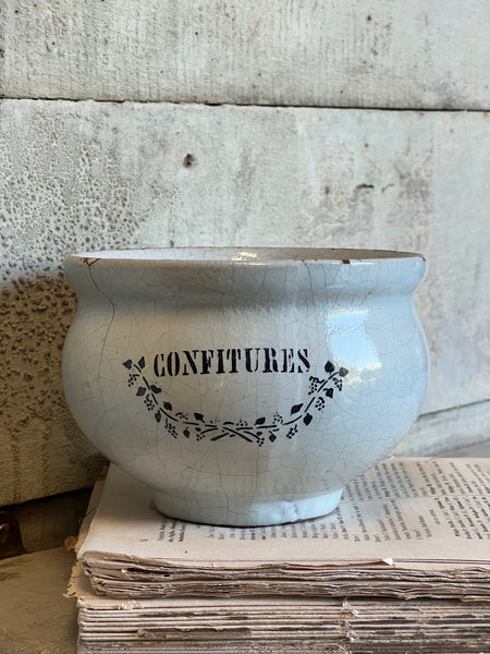 French Vintage Confitures Pot