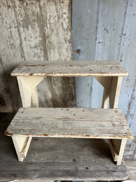 Large Vintage Rustic French Steps