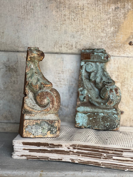 Pair of Ancient Ecclesiastical Carvings