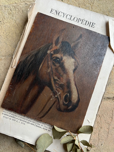 Vintage French Horse Painting